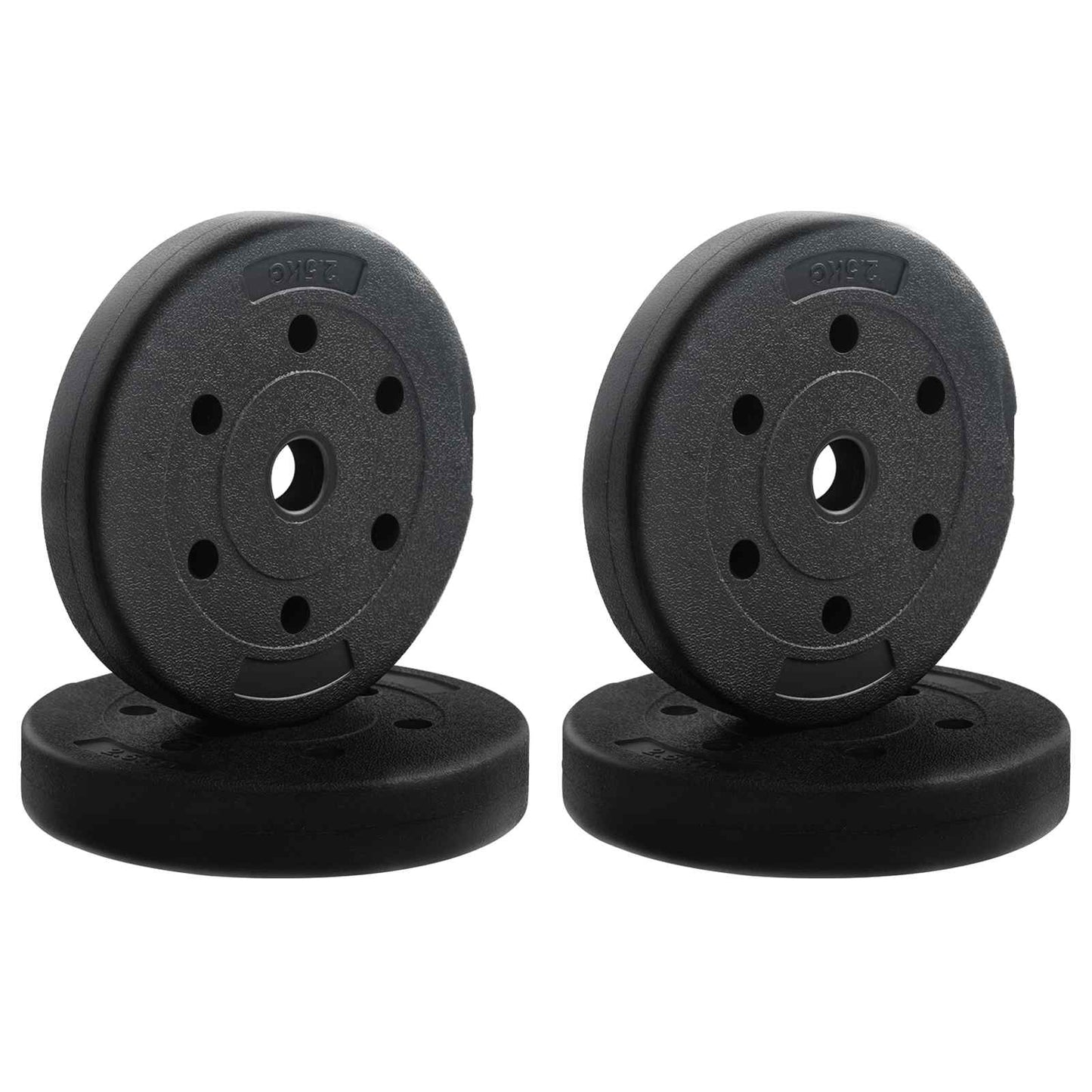 2-in-1 Hantelset 30kg Schwarz und Rot Zement und Eisensand